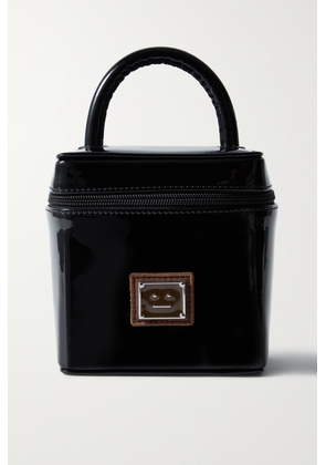 Acne Studios - Appliquéd Faux Patent-leather Vanity Bag - Black - One size