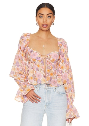 Tularosa Clemencey Top in Pink. Size M, S, XXS.