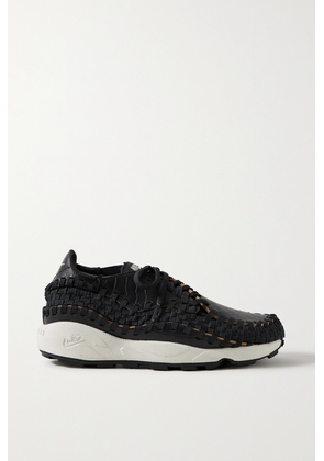 Nike - Air Footscape Paneled Woven Webbing And Croc-effect Leather Sneakers - Black - US5,US5.5,US6,US6.5,US7,US7.5,US8,US8.5,US9,US9.5,US10,US10.5,US11