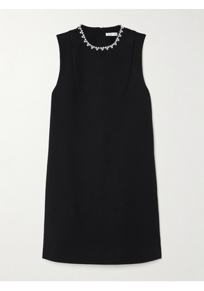 AREA - Crystal-embellished Cutout Stretch-ponte Mini Dress - Black - x small,small,medium,large,x large
