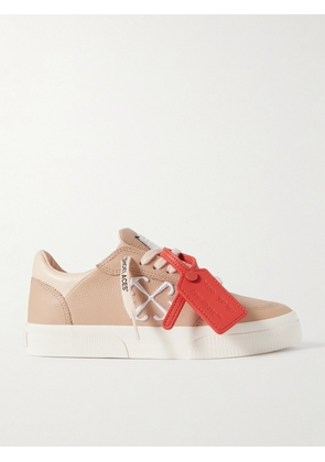 Off-White - Low Vulcanized Embroidered Leather Sneakers - Pink - IT36,IT37,IT38,IT39