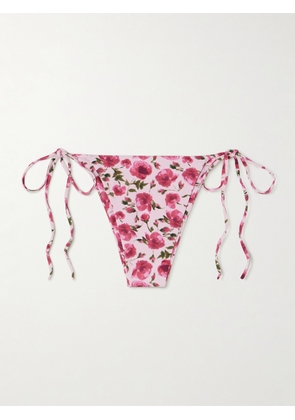Magda Butrym - Floral-print Bikini Briefs - Pink - FR34,FR36,FR38,FR40,FR42