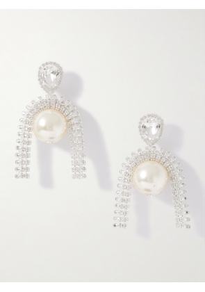 Magda Butrym - Silver-tone, Crystal And Faux Pearl Earrings - One size