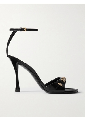 Givenchy - Embellished Patent-leather Sandals - Black - IT35,IT35.5,IT36,IT36.5,IT37,IT37.5,IT38,IT38.5,IT39,IT39.5,IT40,IT40.5,IT41