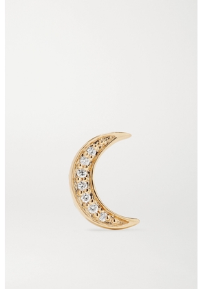 Andrea Fohrman - Mini Crescent 14-karat Gold Diamond Earring - One size