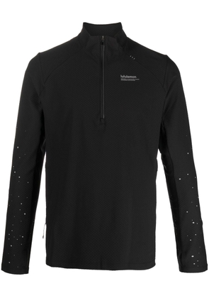 lululemon half zip-up logo-print sweatshirt - Black