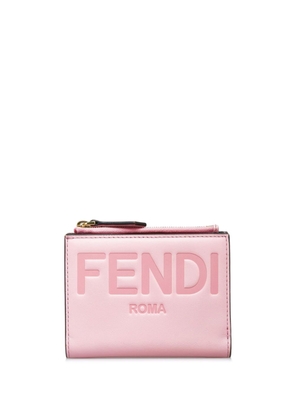 Fendi Pre-Owned logo-debossed leather compact wallet - Pink
