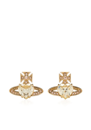 Vivienne Westwood Pre-Owned Ariella Orb-plaque stud earrings - Gold