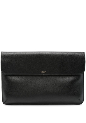 Aspinal Of London leather laptop bag - Black