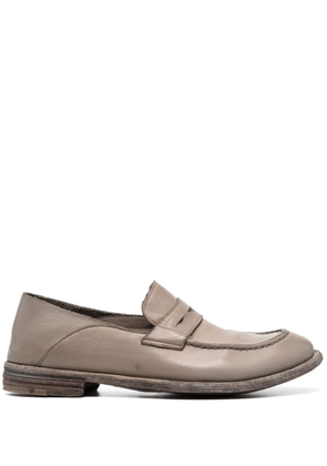 Officine Creative pebbled buffalo leather loafers - Neutrals