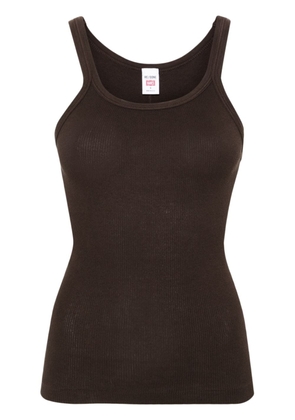 RE/DONE ribbed cotton tank top - Brown