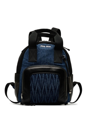 Miu Miu Pre-Owned 2000-2010 panelled denim backpack - Black