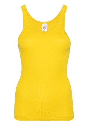 RE/DONE ribbed cotton tank top - Yellow