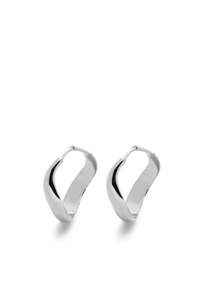 Monica Vinader medium Swirl hoop earrings - Silver