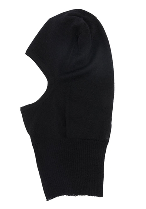 Rick Owens distressed-effect knitted balaclava - Black