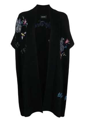 Zadig&Voltaire embroidered motif cashmere cardigan - Black