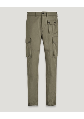 Belstaff Trialmaster Cargo Trousers Men's Cotton Blend Gabardine True Olive Size 36