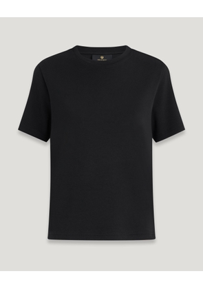 Belstaff Anther Crewneck T-shirt Women's Cotton Jersey Black Size L