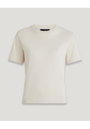 Belstaff Anther Crewneck T-shirt Women's Cotton Jersey Moonbeam Size XL