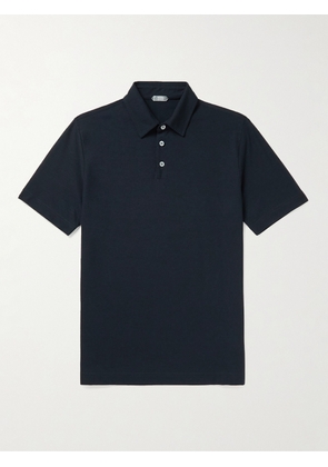 Incotex - Slim-Fit Ice Cotton-Jersey Polo Shirt - Men - Blue - IT 44