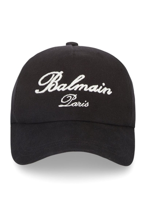 Balmain Embroidered Signature Cap
