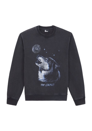 The Kooples Cotton Wolf Print Crew-Neck Sweater