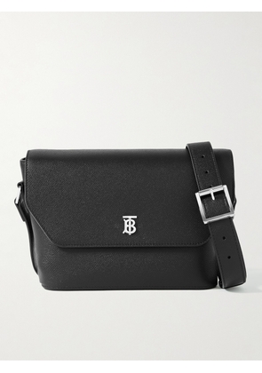 Burberry - Full-Grain Leather Messenger Bag - Men - Black