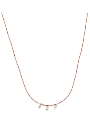 Persée Rose Gold And Diamond 3-Stone Danaé Necklace