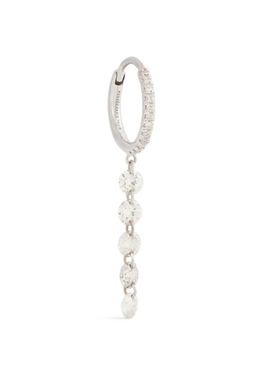 Persée White Gold And Diamond Circle Single Hoop Earring