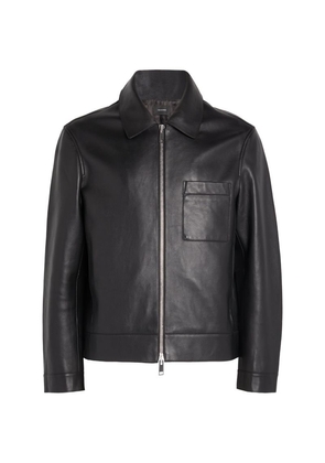 Yves Salomon Leather Bomber Jacket