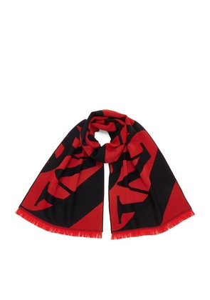 Alexander Mcqueen Wool Exploded Seal Scarf