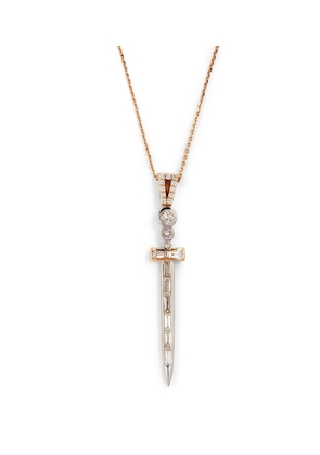 Bee Goddess Rose Gold And Diamond Sword Of Light Necklace