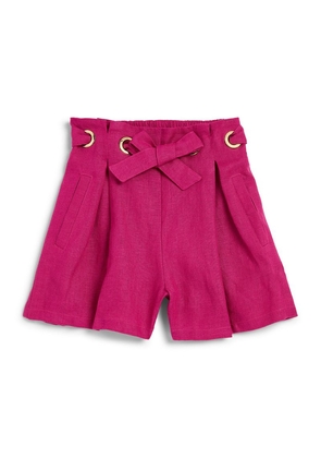 Chloé Kids Linen Tie-Waist Shorts (4-14 Years)