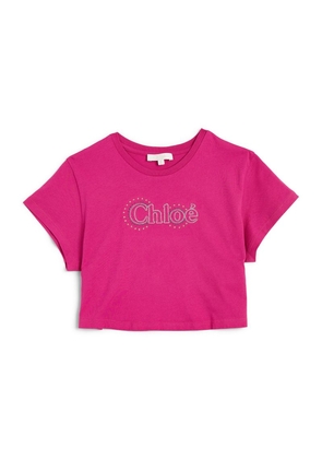 Chloé Kids Embellished Logo T-Shirt (4-14 Years)