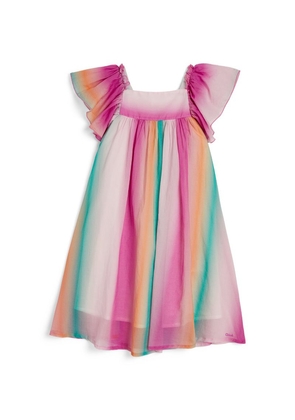 Chloé Kids Cotton Ruffle-Sleeve Dress (4-14 Years)