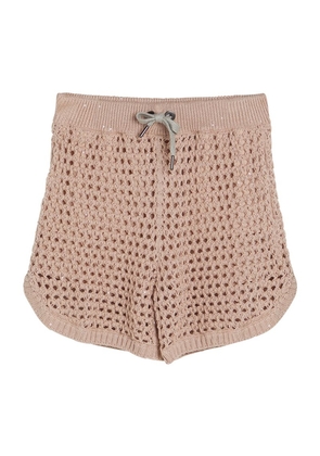 Brunello Cucinelli Kids Cotton Net Knit Shorts (4-12+ Years)