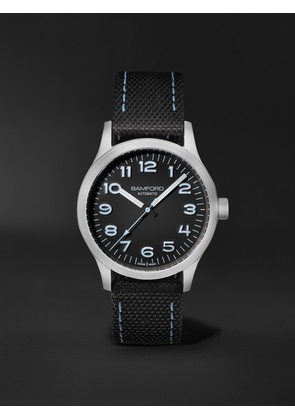 Bamford Watch Department - B80 Modern Automatic 39mm Titanium and Canvas Watch, Ref. No. B80-MOD-BLK-AQU - Men - Black