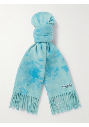 Acne Studios - Canada Fringed Tie-Dyed Wool Scarf - Men - Blue