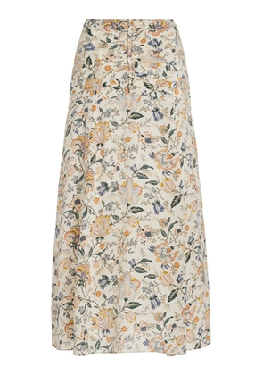 Ulla Johnson - Imani Floral Silk Midi Skirt - Print - US 14 - Moda Operandi