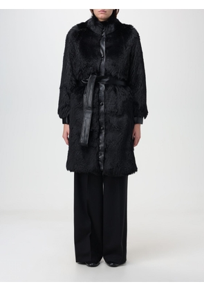 Fur Coats TWINSET Woman colour Black