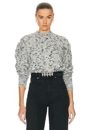 Isabel Marant Etoile Morena Sweater in White & Black - Light Grey. Size 42 (also in 36).