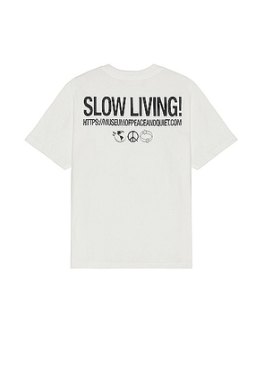 Museum of Peace and Quiet Slow Living T-shirt in White - White. Size XS (also in ).