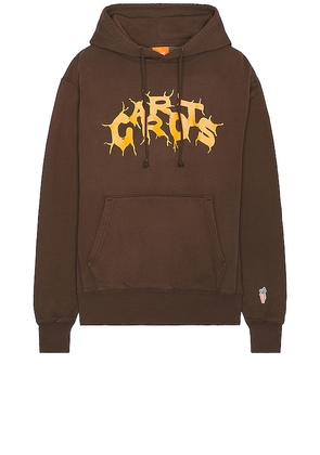 Carrots Roots Hoodie in Brown. Size M.