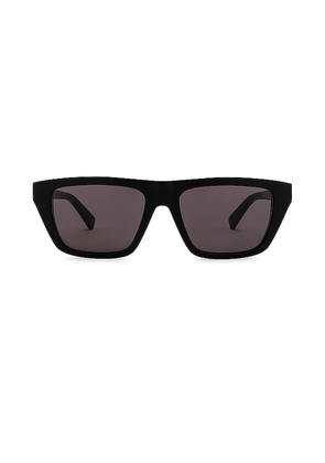Bottega Veneta Triangle Stud Rectangular Sunglasses in Black.