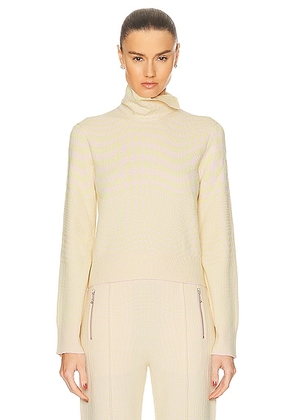 Burberry Turtleneck Sweater in Cameo IP Pattern - Cream. Size S (also in L, M, XS).