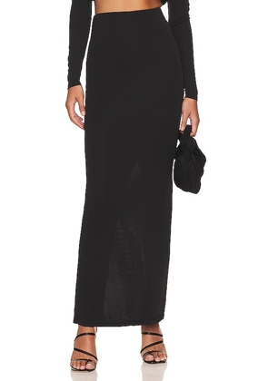 LPA Cedella Column Maxi Skirt in Black. Size L, M, XXS.
