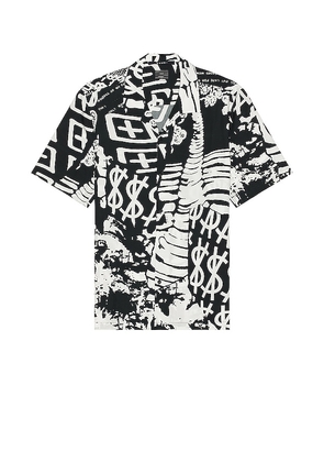 Ksubi Ikonik Resort Shirt in Black. Size XL/1X.