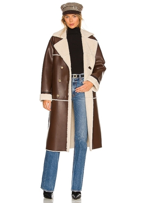 Song of Style Farrah Coat in Chocolate. Size M, S, XL, XS, XXS.