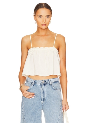 WeWoreWhat Ruffle Cami Top in Ivory. Size M.