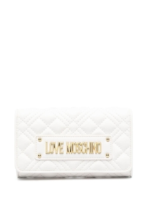 Love Moschino quilted foldover wallet - White